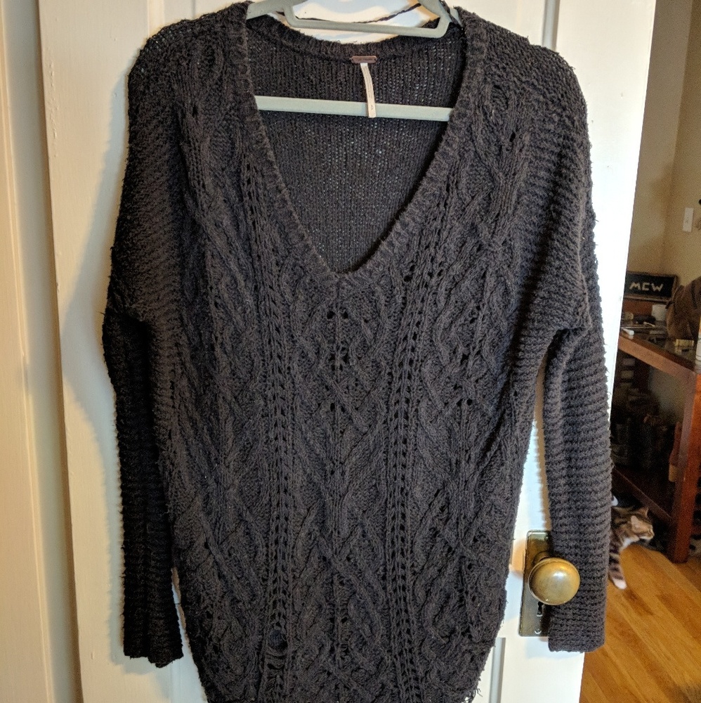 Free people black sweater